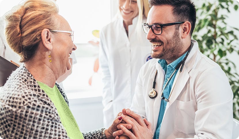 doctor supporting patient