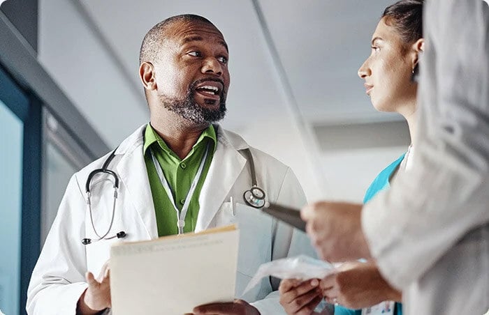 doctors talking